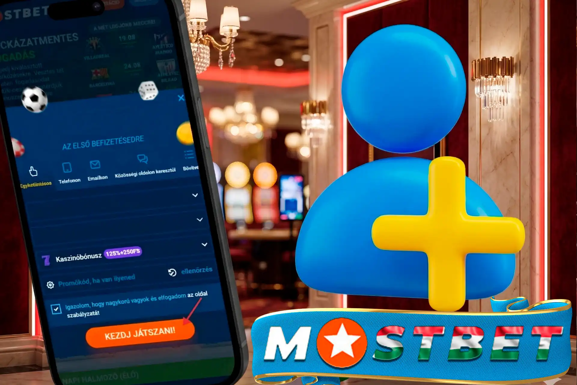 a regisztráció a weboldalon vagy az alkalmazásban nagyon kényelmes és gyors